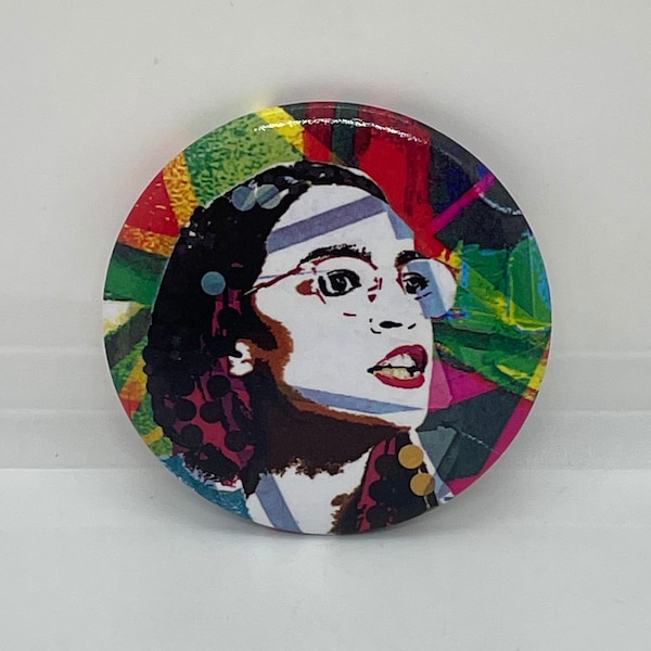 Alexandria Ocasio Cortez Badge | AOC | Abstract | Quirky | Gift | Pin | Badge | Feminist | Feminism | Politics | Feminist Gift | Democrat