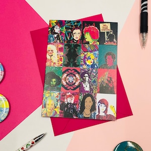 Elektrische dameswenskaart | Stuur wat liefde | Feministisch | Feministische kunst | Inspirerende kaart | Feministische kaart | VerfPylonen | Inspirerende vrouwen