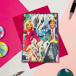 Carte de voeux Richard et Judy | Carte de Saint-Valentin | Saint-Valentin drôle | Carte drôle | Années 80 | Années 90 | Amour | Insolite | Envoyez de l'amour | Pop art