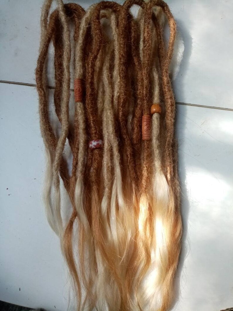 Double Ended Human Hair Dreads DE Dreadlock Extensions Etsy