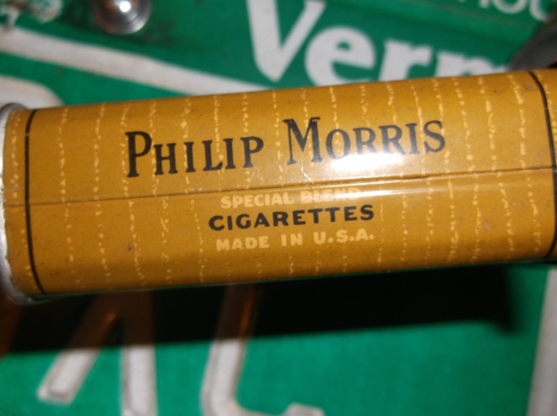 Pair of Vintage Phillip Morris Cigarette Tin's Advertising | Etsy