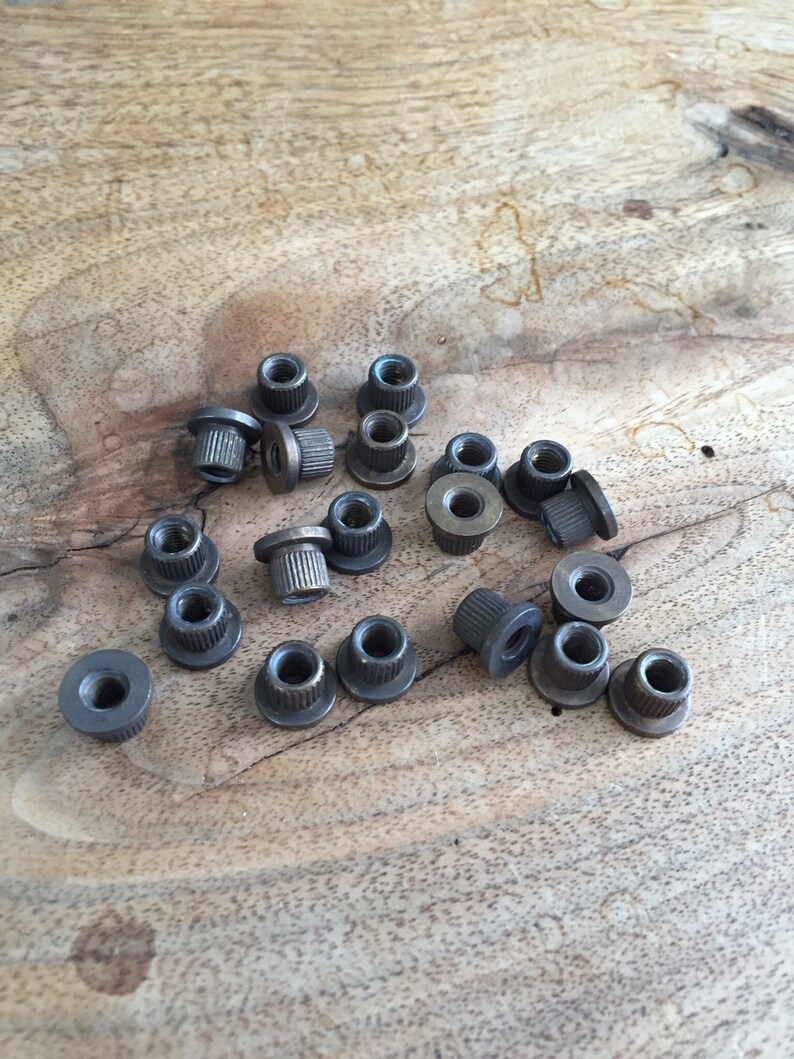 20 Solid Brass Knurled Nuts 1032 Threads Lamp, Battery Terminal, Etc
