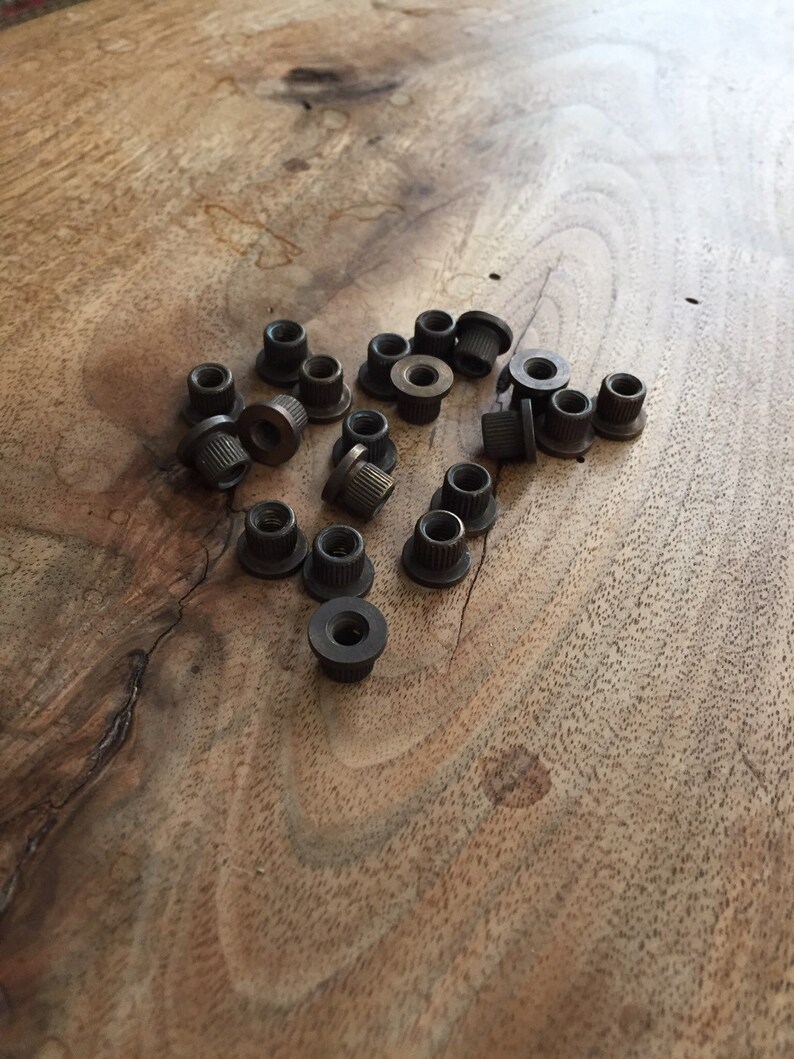 20 Solid Brass Knurled Nuts 1032 Threads Lamp, Battery Terminal, Etc