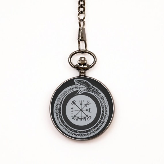 Engraved Nordic Compass Pocket Watch, Viking themed pocket watch, Nordic themed pocket watch, engraved pocket watch, Birthday gift