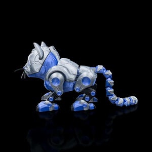 Quirky Robot Cat Sculpture: Retro-style Feline Mech With Driver ...