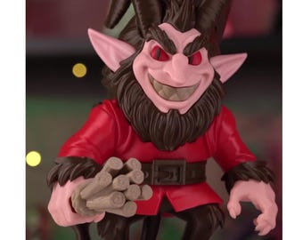 Figura natalizia Krampus – Demone natalizio da collezione da 18 cm / Decorazione natalizia gotica