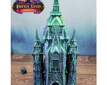 3D Printed Gothic Fantasy Dice Tower - Castle Dice Tower - Tabletop Gaming Accessory - Fantasy Dice Tower
