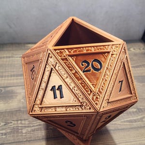 Custom D20 Champions Desk Planter / Pencil Holder