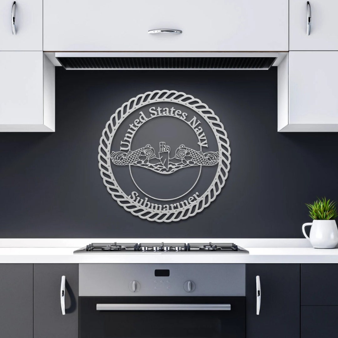 Navy Submariner Metal Wall Art, US Navy Metal Wall Art, Military Wall