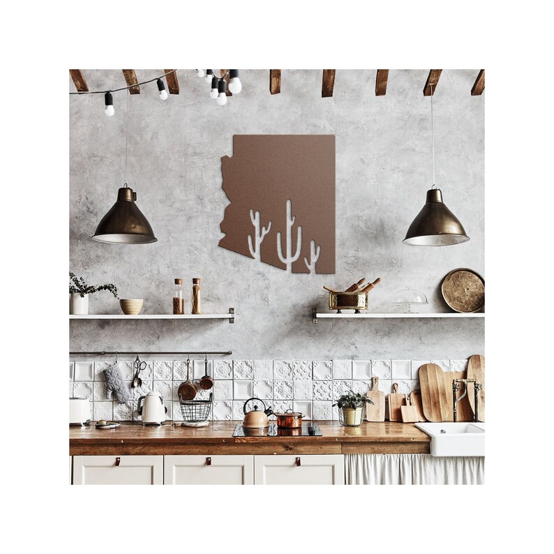 Arizona Metal Wall Art Arizona Desert Metal Wall Art Arizona Etsy