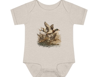 Mallard Duck Baby Hunting Infant Bodysuit | Waterfowl Baby Shower Gift