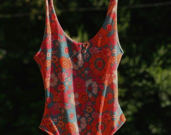 Womens one piece swimsuit summer floral