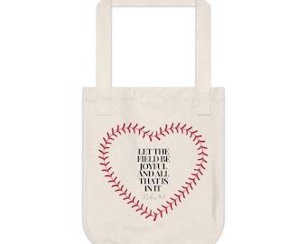 Borsa tote con citazione "Cuore Gioioso" / Borsa tote in tela con ghirlanda di cuori e versetti biblici