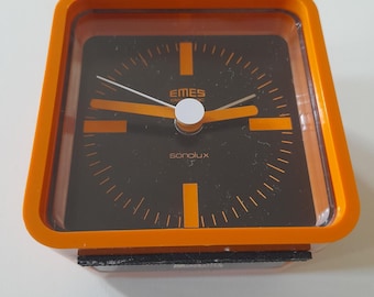 Vintage Space Age EMES Electronic SONOLUX Desk Clock Made in Germany