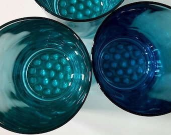 Ravenhead x2 Teal blue Hobnob Tumblers / Glasses 7.2cm x 10.3cm