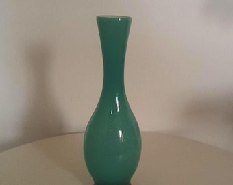Vintage Empoli Teal Cased  Vase