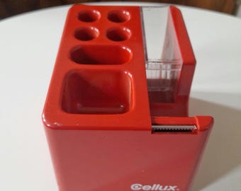 Vintage 1970s CELLUX Tape Dispenser/Organiser by SISTEMA
