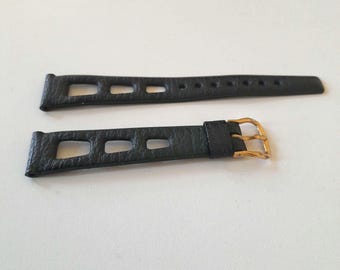 1970s Green Racing Wristwatch Strap Plastic 17mm Lug size