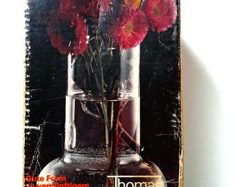 Przezroczysty wazon szklany z lat 70. XX wieku firmy Thomas, wyprodukowany w Niemczech Zachodnich