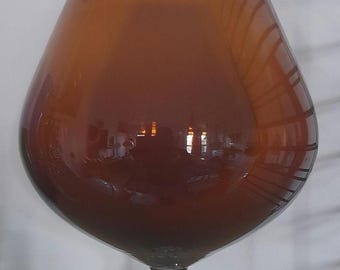 Empoli 1960s Italian Brown Art Glass