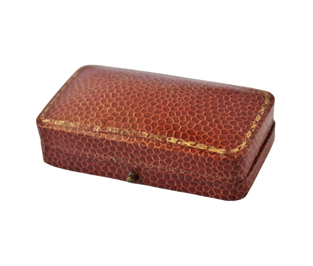 PRESENTATION BOX Antique Leather Jewelry Box German Gift Box Automatic