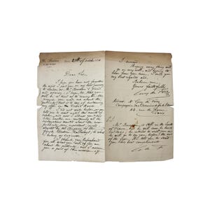 CARTA ANTIGUA: Efímera de 1890 - Documento histórico - Ferrocarriles occidentales franceses - Suministros para álbumes de recortes - Suministros para manualidades - Suministros para arte