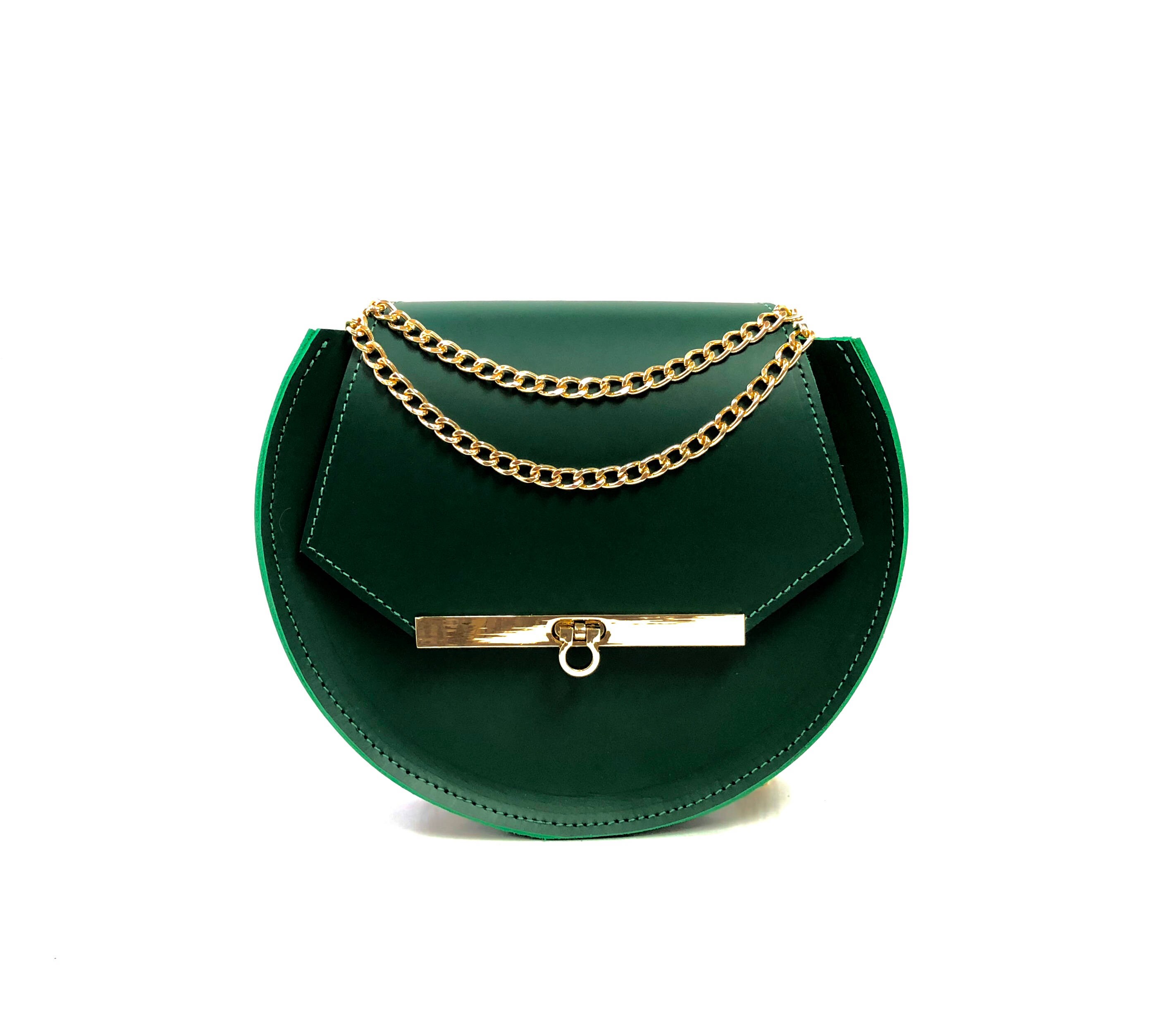 Loel Mini Military Bee Chain Bag Clutch in Emerald Green Etsy