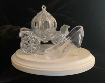 Cinderella Disney Carriage/Coach and "Glass" Princess Slipper High Heel Cake Topper  - Bridal Shower, Birthday, Quinceañera, Wedding Cake!