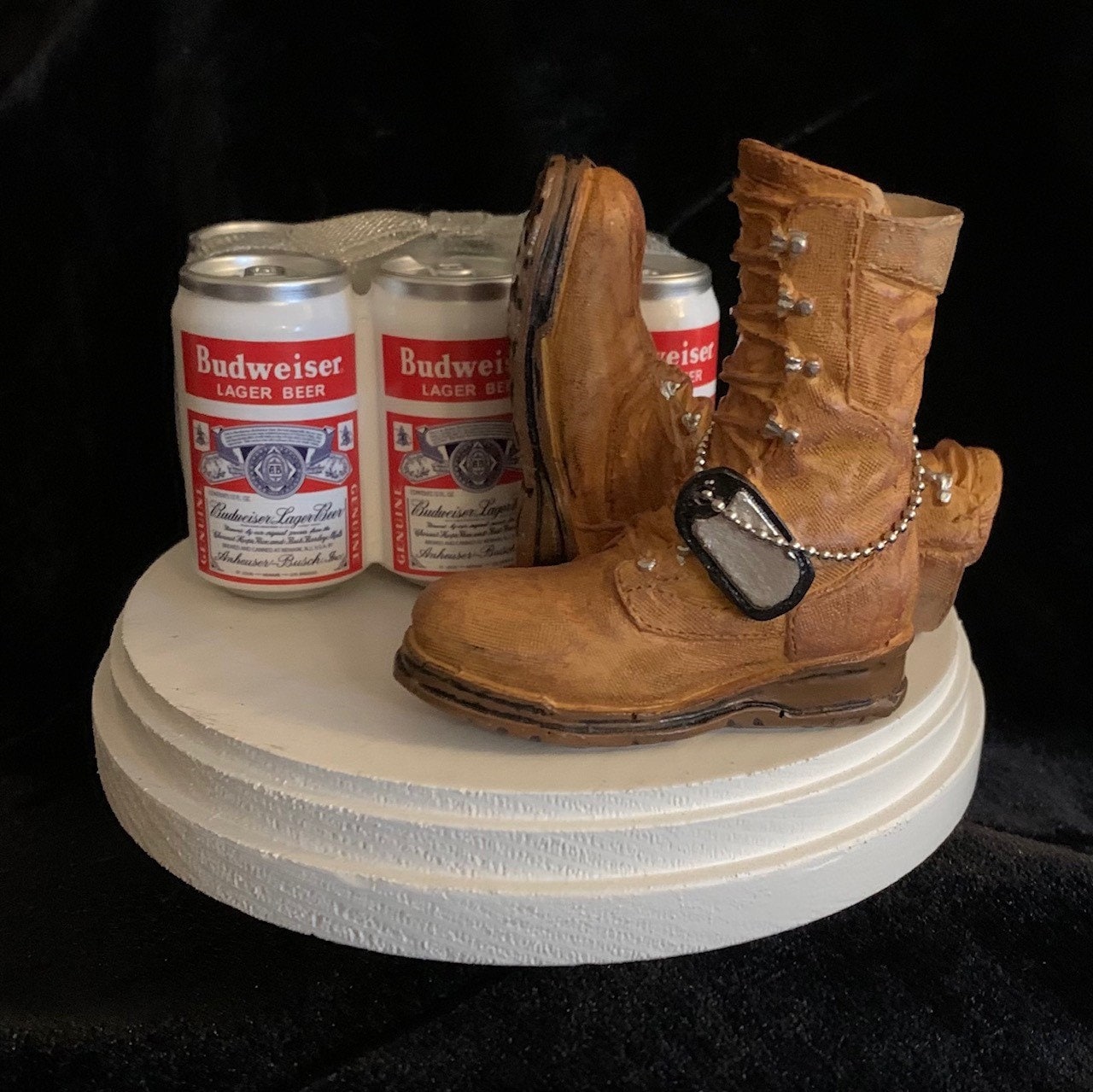 Budweiser Beer and Army Boot Cake Topper - Military Birthday ...