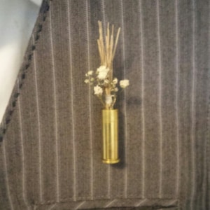 38 SPECIAL GOLD Pistol Gun Shell Boutonniere - Perfect for Your Rustic ...