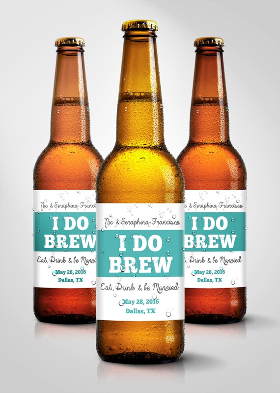 I Do Brew Beer Labels Custom Wedding Beer Labels - Etsy