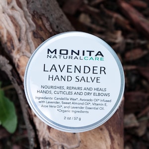 Vegan Lavender Hand Salve - Natural Balm for Dry Hands