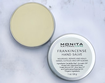 Frankincense Hand Salve, Vegan Hand Salve, Healing hand Salve, Dry hands Moisturizer, Hand Balm, Hand Treatment Cream, Gift For Mom