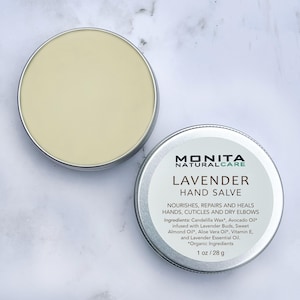 Vegan Lavender Hand Salve - Natural Balm for Dry Hands