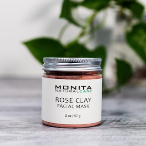 Rose Clay Facial Mask, Exfoliating Face Mask, Cleansing Face Mask Powder, Moisturizing Clay Mask, Mothers Day Gift, Gift Ideas For Her