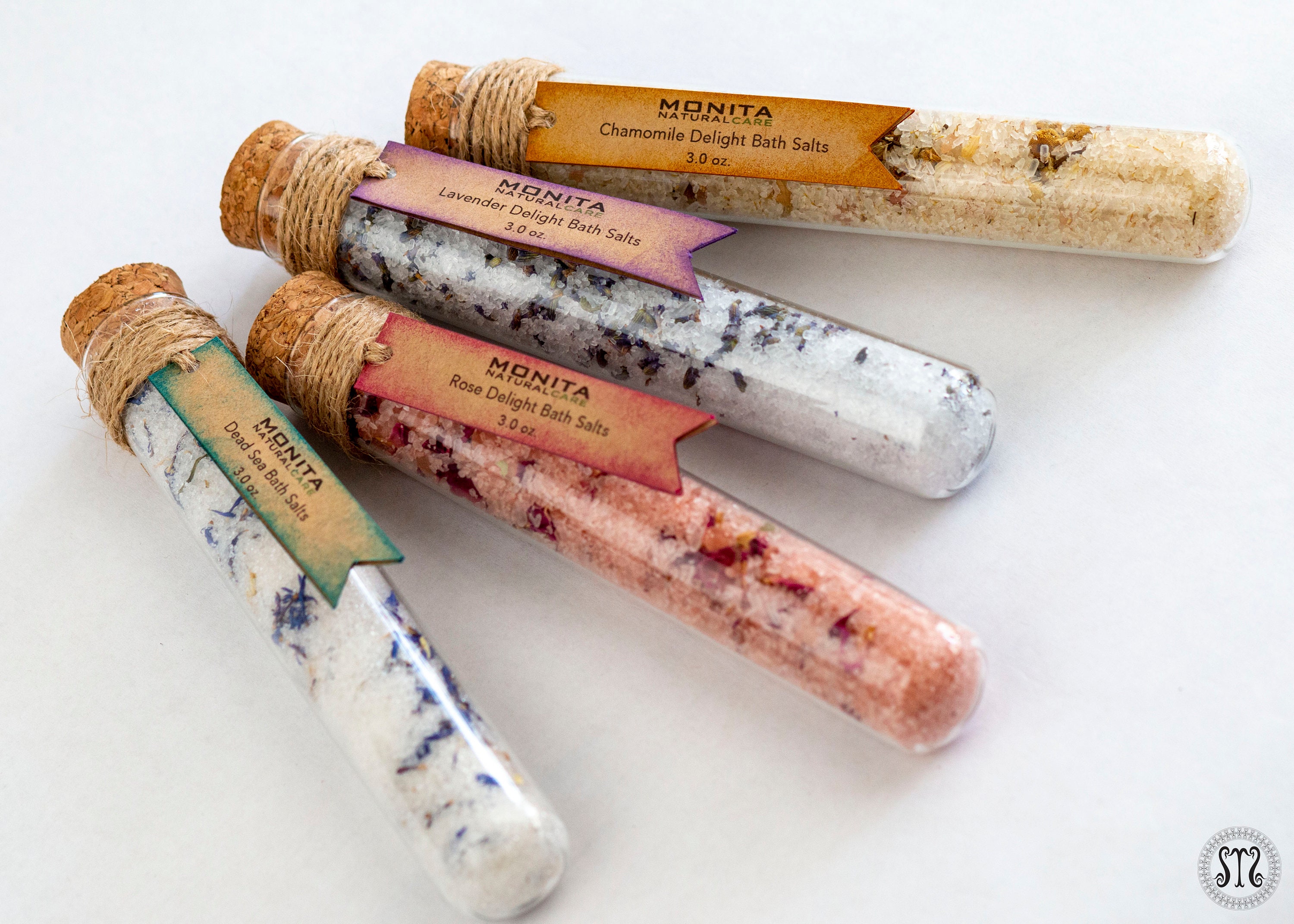 Bath Salt Test Tubes Handcrafted Bath Soaks 100 Natural Etsy