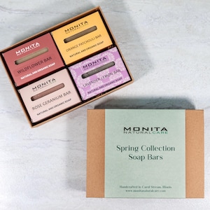 Spring Collection Soap Gift Box - Vegan, Organic, Essential Oil Soap Bars