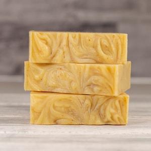 Chamomile Bergamot Soap, Handmade Soap, Cold Process Soap, Natural Exfoliating Soap, Artisan Soap, Bar Soap, Botanical Soap, Vegan Soap