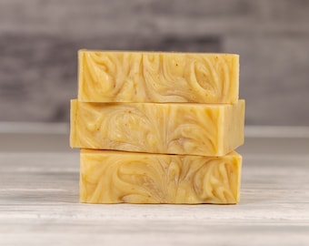 Chamomile Bergamot Soap, Handmade Soap, Cold Process Soap, Natural Exfoliating Soap, Artisan Soap, Bar Soap, Botanical Soap, Vegan Soap