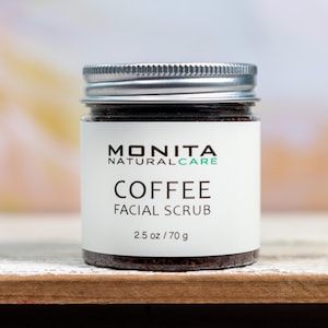 Coffee Facial Scrub, Exfoliating and Moisturizing Face Scrub, Face Scrub Cleanser, Natural Skincare Products, Gift Ideas for mom,
