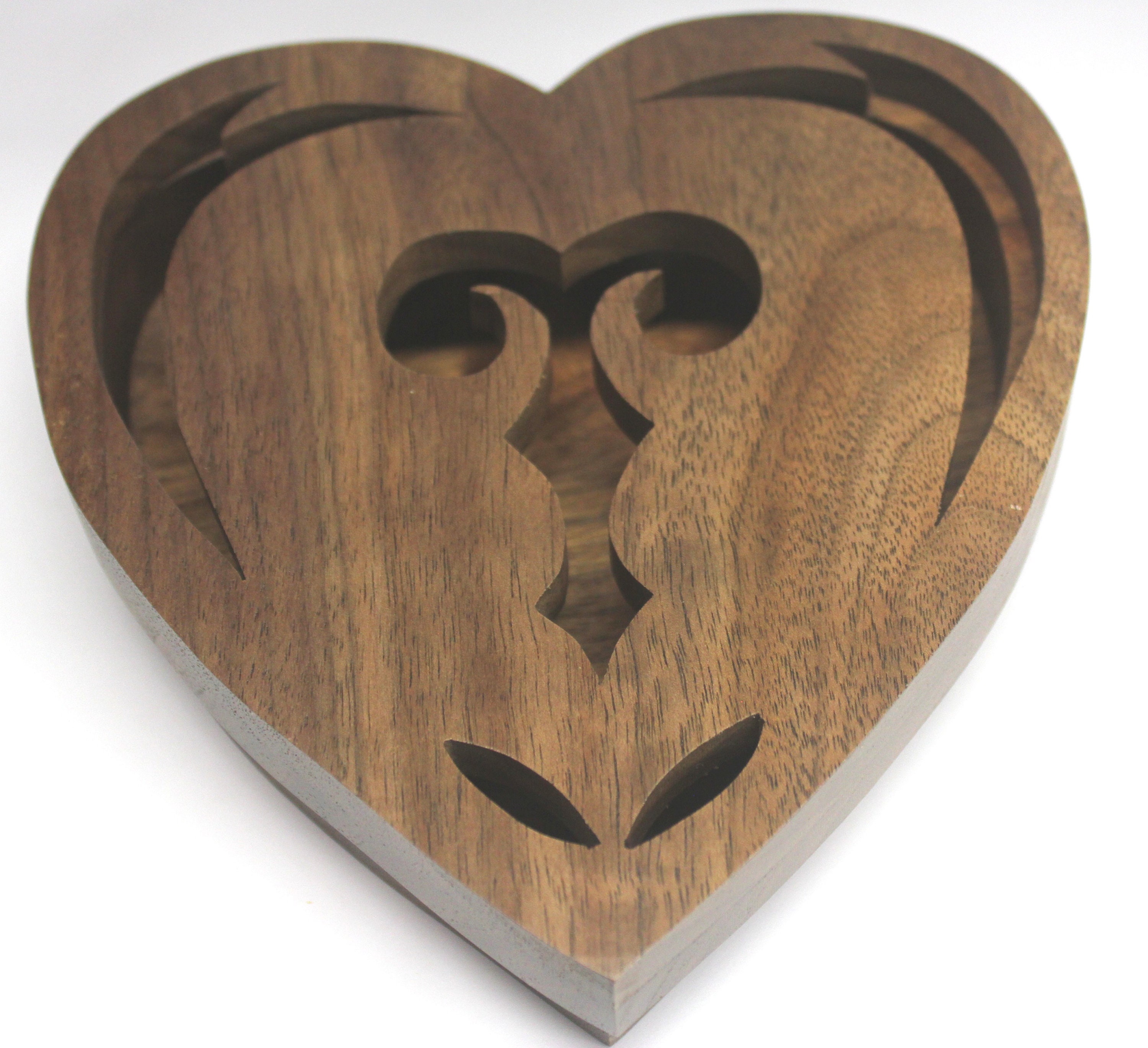 Heart shaped jewelry or trinket box scroll saw cut Etsy