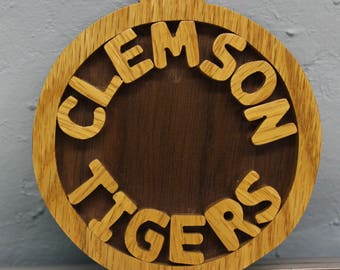 Clemson Tigers scroll saw cut ornament