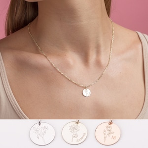 Daffodil Necklace, March Birth Flower Necklace, Daffodil Flower Jewelry