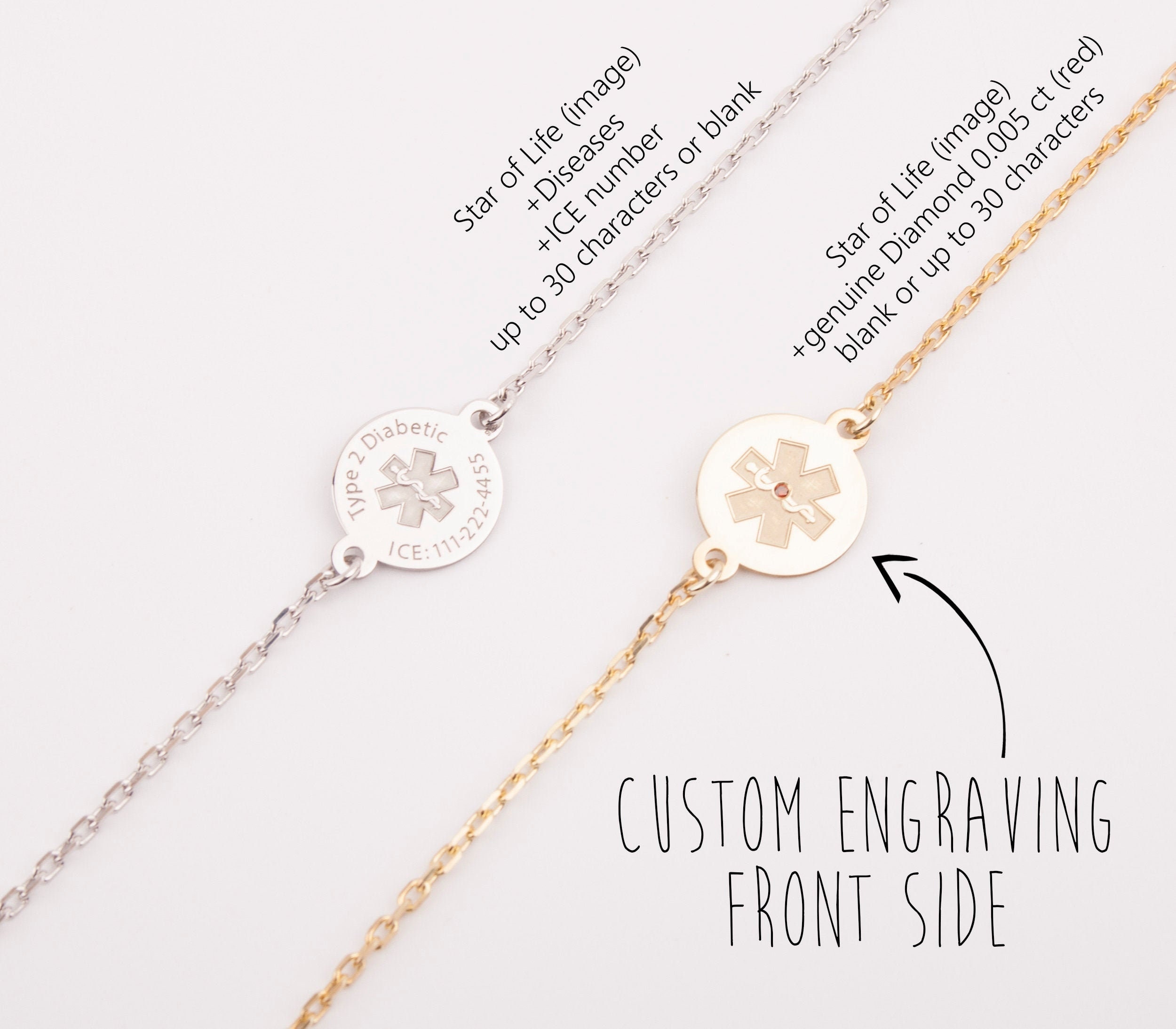 Diabetes Bracelet Diabetic Bracelet Etsy UK