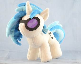 My Little Pony Friendship is Magic Handmade Custom 8'' Plush- DJ-Pon3/Vinyl Scratch