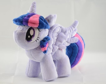My Little Pony Friendship is Magic Handmade Custom 8'' Plush- Alicorn Twilight Sparkle