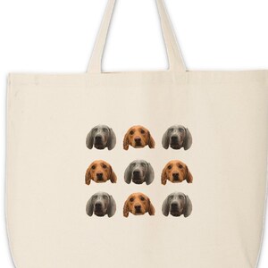 Pet Photo Custom Printed Tote Bag Printed with Your Dog's Faces, a Fun Novelty Shopping Tote for GIft Giving image 2