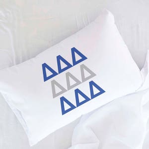 Sorority Pillowcase: Greek Letter Print - All Sororities Available
