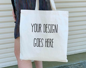 Personalized Custom Printed Medium Tote Bag, Custom Design Printed on a Medium Cotton Canvas Tote, Great Gift Bag or Party Favor Bag