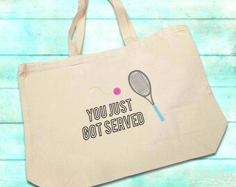 ON SALE Tennis tote bag tennis player personalised shopping bag